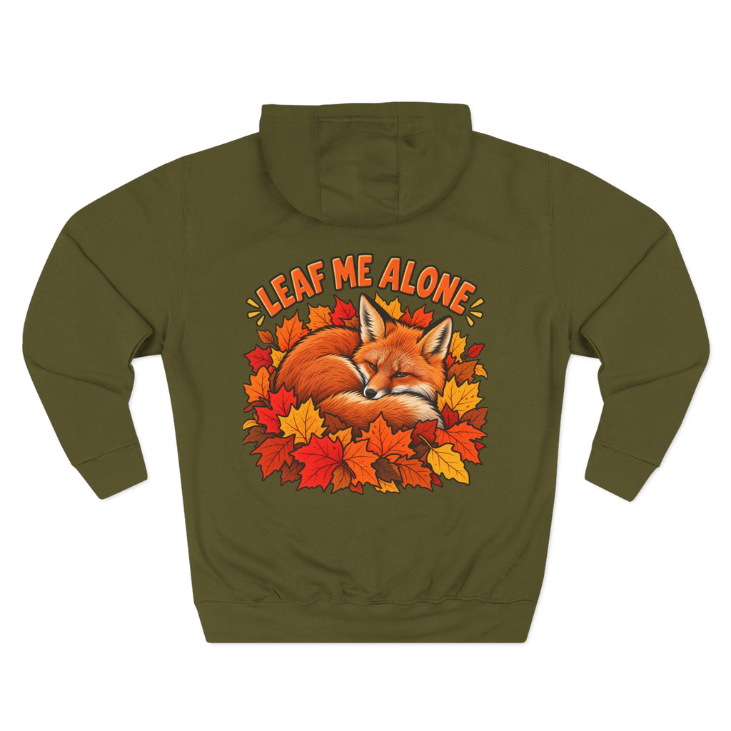 Leaf Me Alone Hoodie — Cute Fox Autumn Pullover