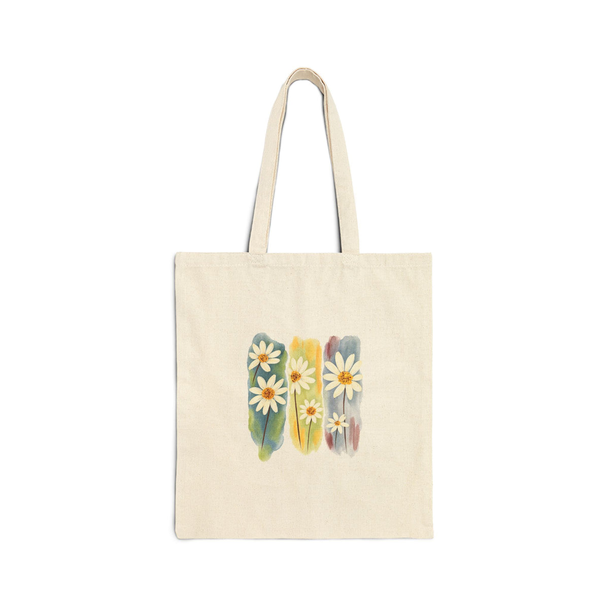 Daisy Watercolor Canvas Tote Bag