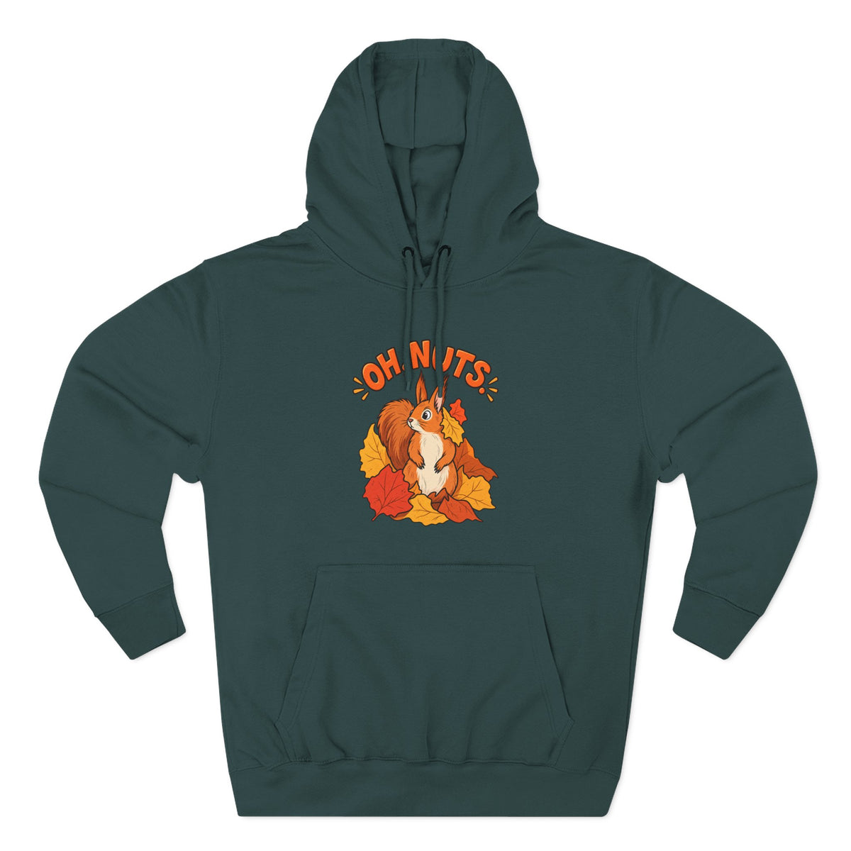 Autumn Squirrel Hoodie – “Oh Nuts” Fall Graphic Pullover