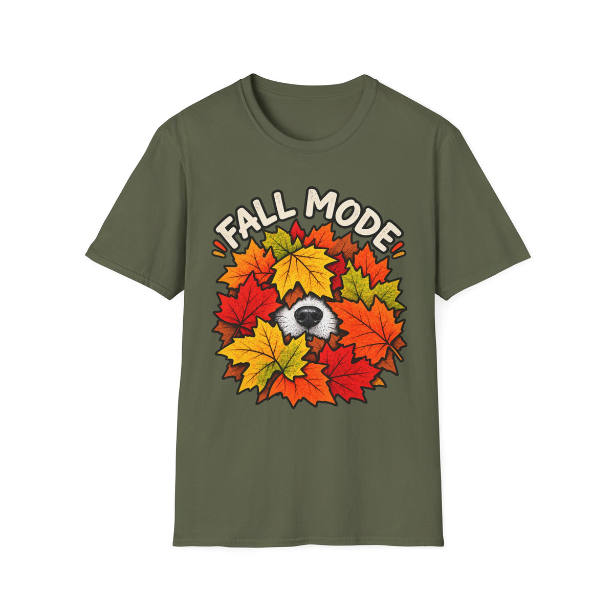 Fall Mode T-Shirt — Cute Bear Hidden in Autumn Leaves