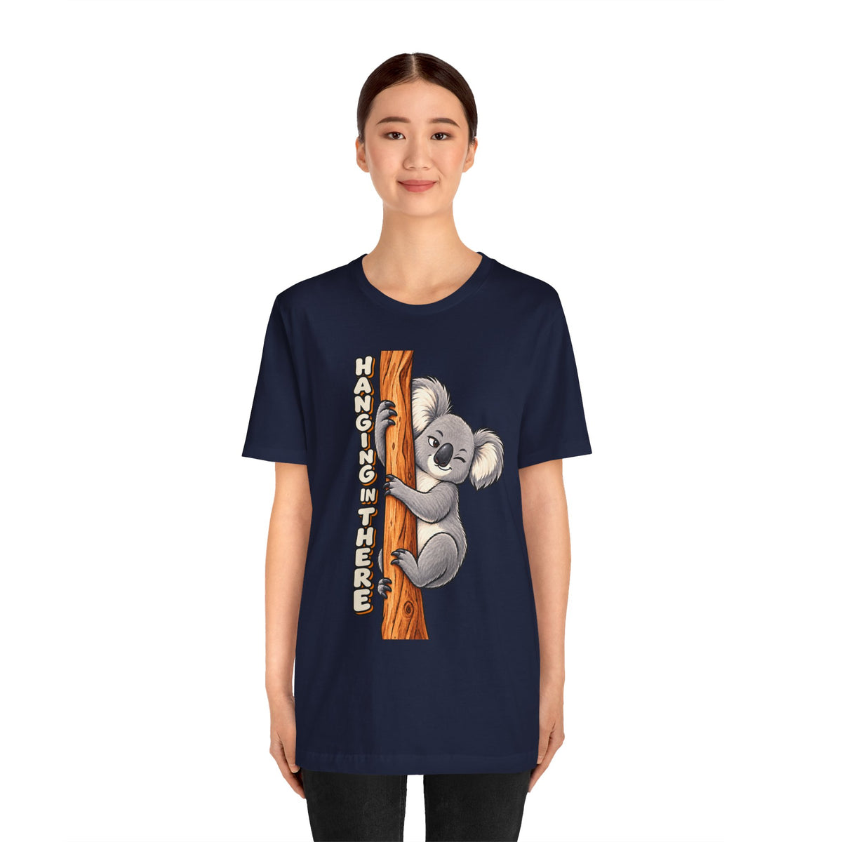 Koala 'Hanging In There' Tee - Cute Motivational Animal Graphic T-Shirt