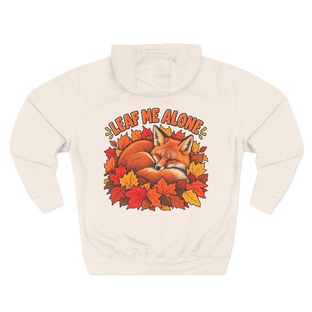 Leaf Me Alone Hoodie — Cute Fox Autumn Pullover