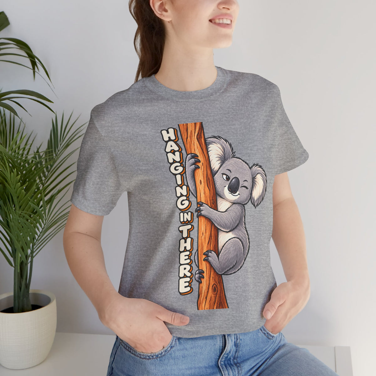Koala 'Hanging In There' Tee - Cute Motivational Animal Graphic T-Shirt