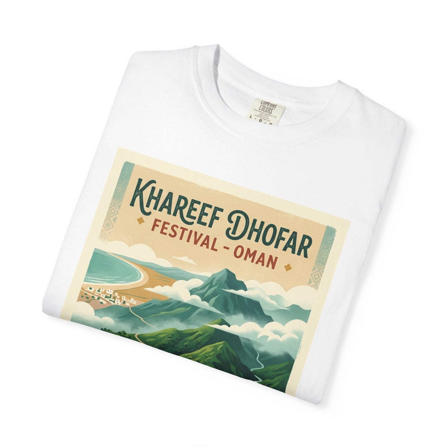 Khareef Dhofar Festival T-Shirt — Oman Monsoon Vintage Travel Poster Tee