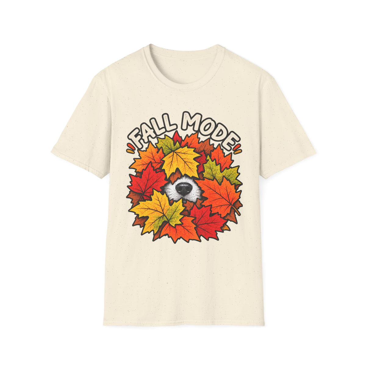 Fall Mode T-Shirt — Cute Bear Hidden in Autumn Leaves