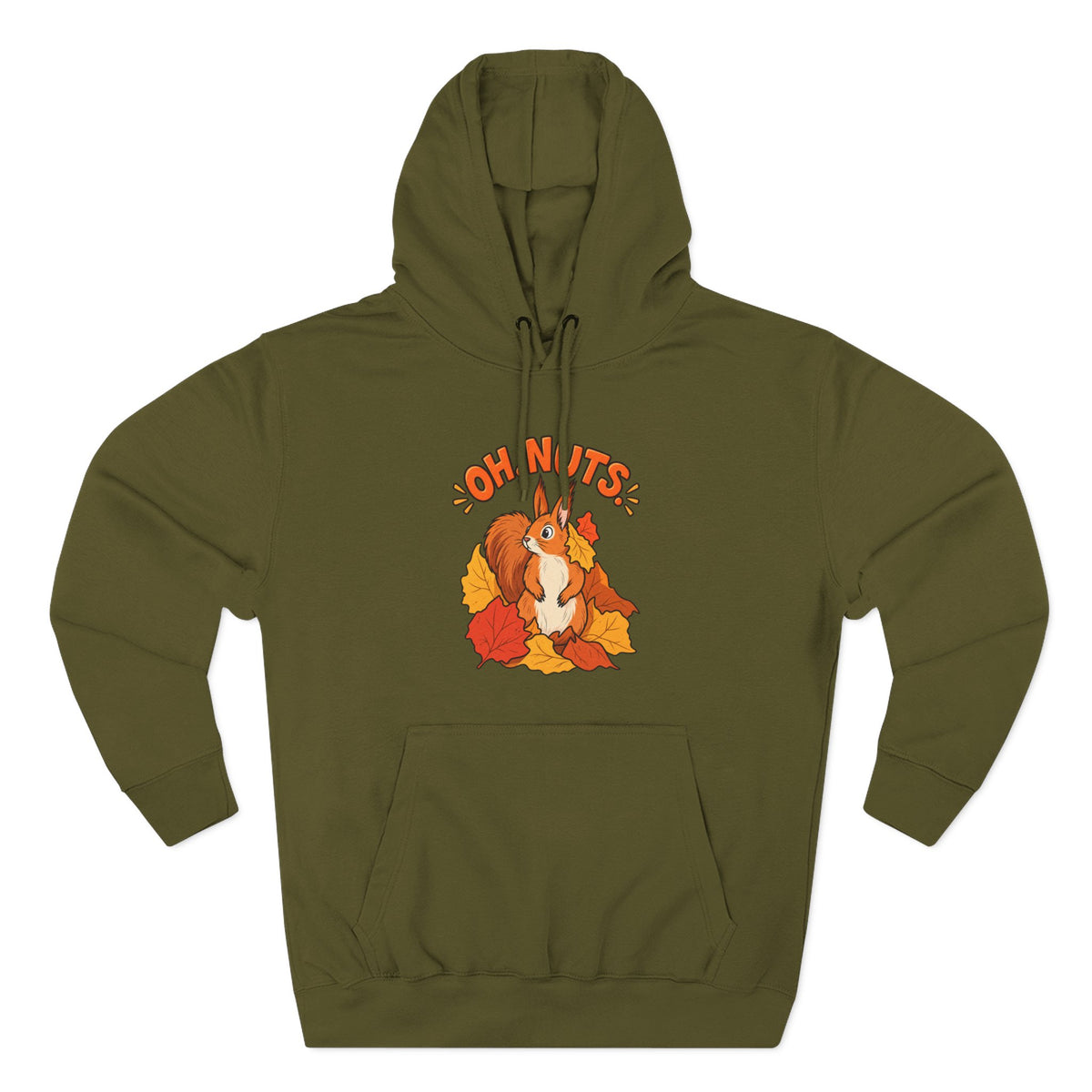 Autumn Squirrel Hoodie – “Oh Nuts” Fall Graphic Pullover