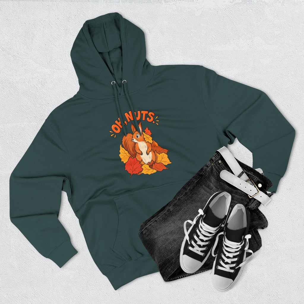 Autumn Squirrel Hoodie – “Oh Nuts” Fall Graphic Pullover
