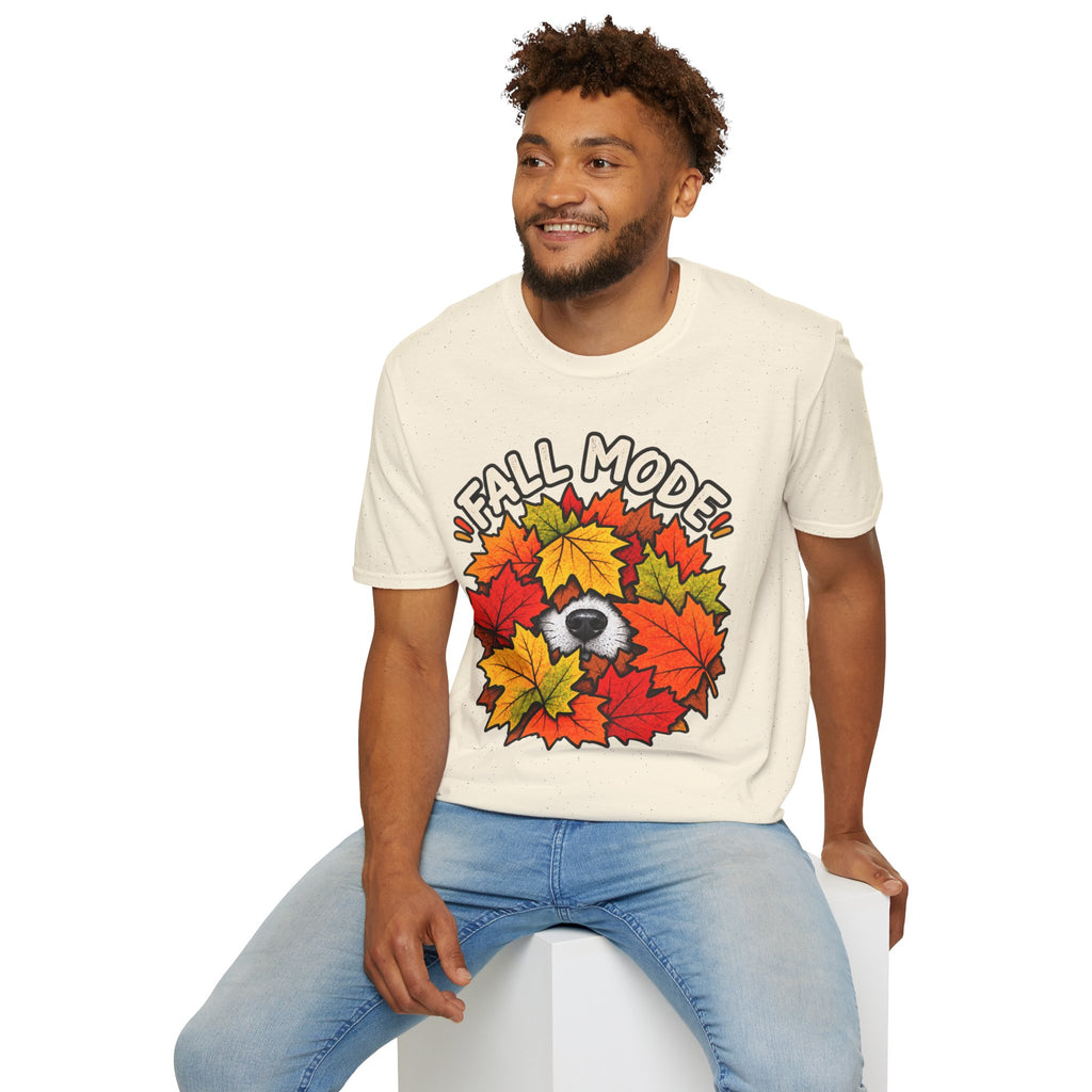 Fall Mode T-Shirt — Cute Bear Hidden in Autumn Leaves