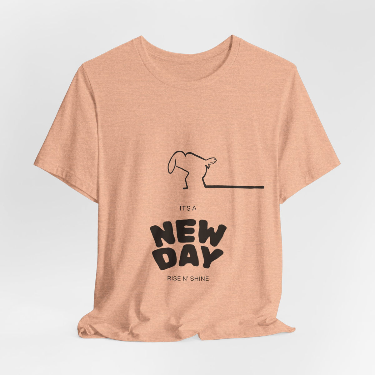 New Day Mr. Line Tee — "It's a New Day" Minimalist Mr. Line Design