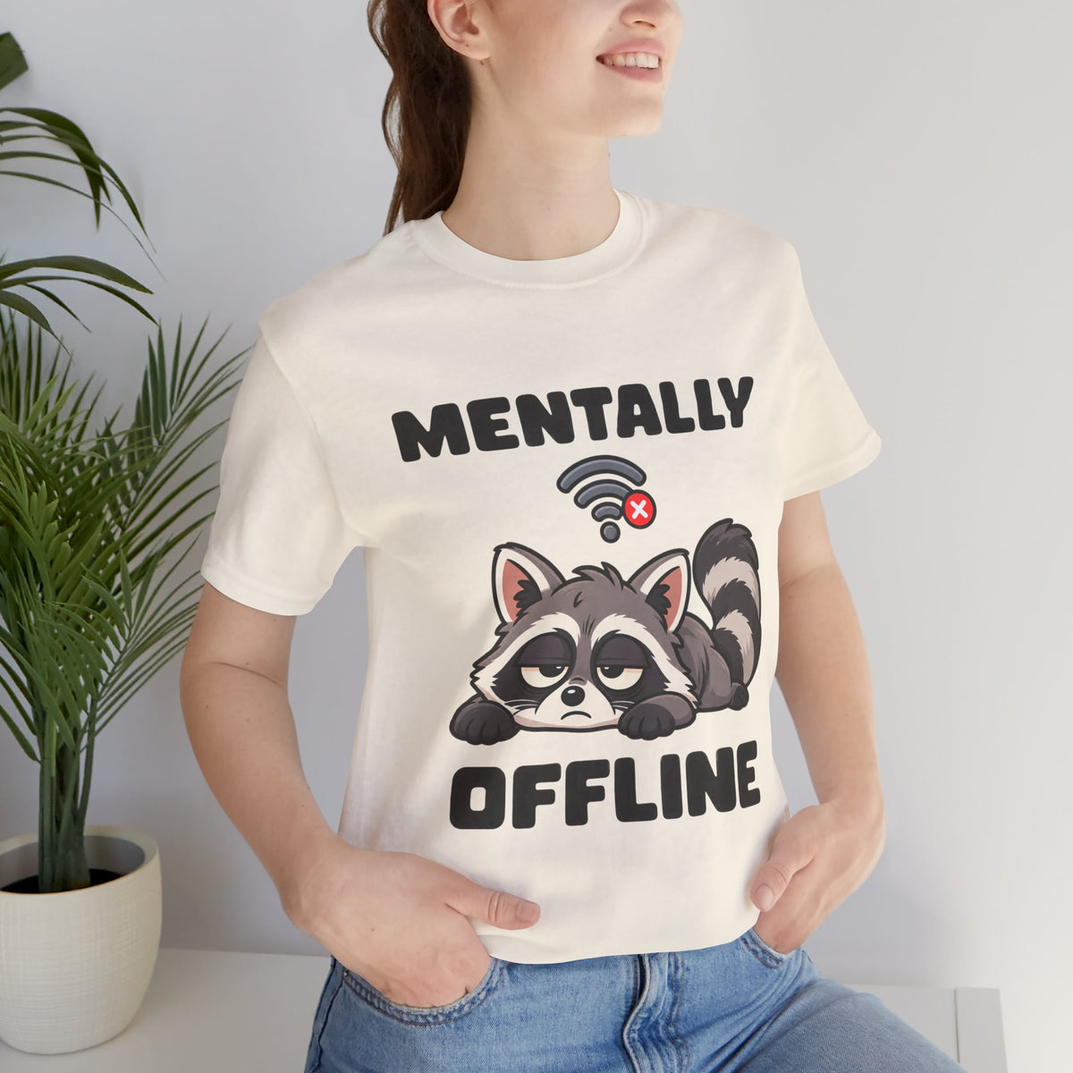 Mentally Offline Raccoon T‑Shirt