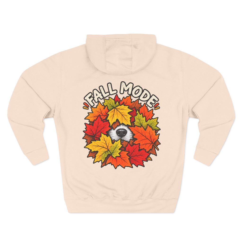 Fall Mode Hoodie — Cute Raccoon in Autumn Leaves Pullover