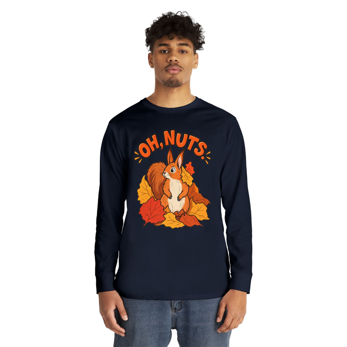 Oh, Nuts! Squirrel Fall Long Sleeve Tee