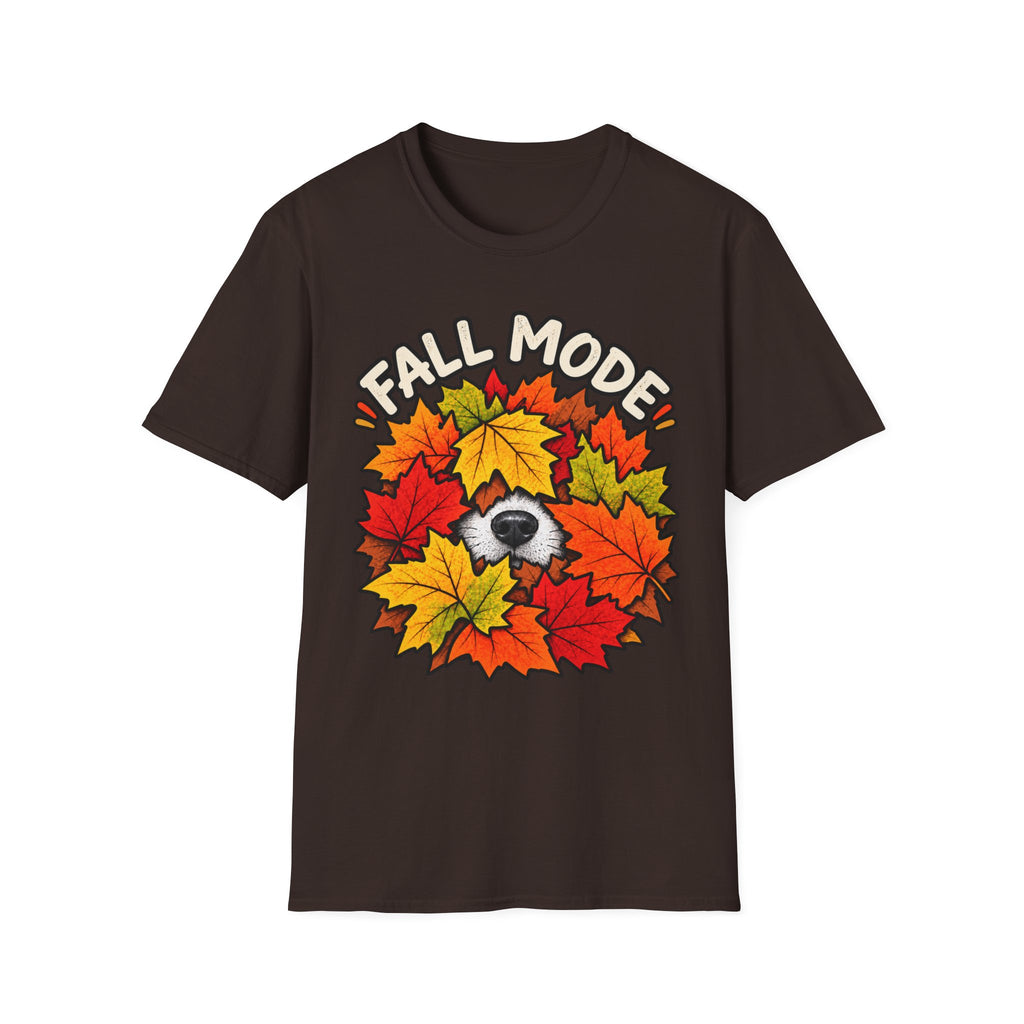 Fall Mode T-Shirt — Cute Bear Hidden in Autumn Leaves