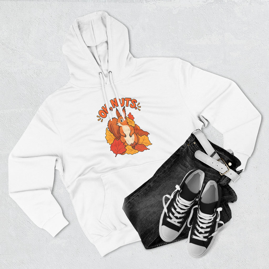 Autumn Squirrel Hoodie – “Oh Nuts” Fall Graphic Pullover
