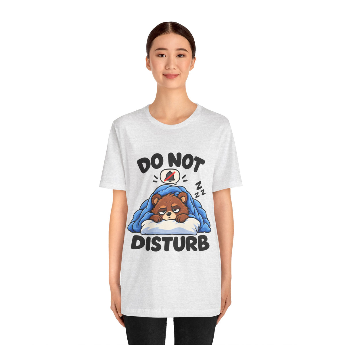Do Not Disturb Bear T‑Shirt — Cute Sleeping Bear Graphic Tee