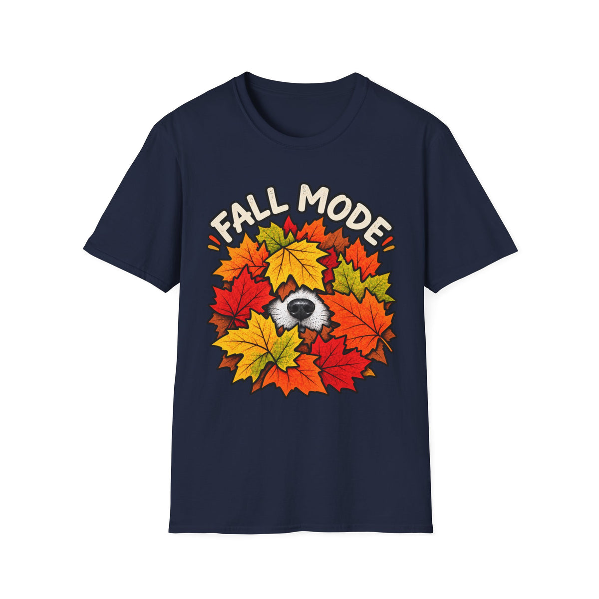 Fall Mode T-Shirt — Cute Bear Hidden in Autumn Leaves