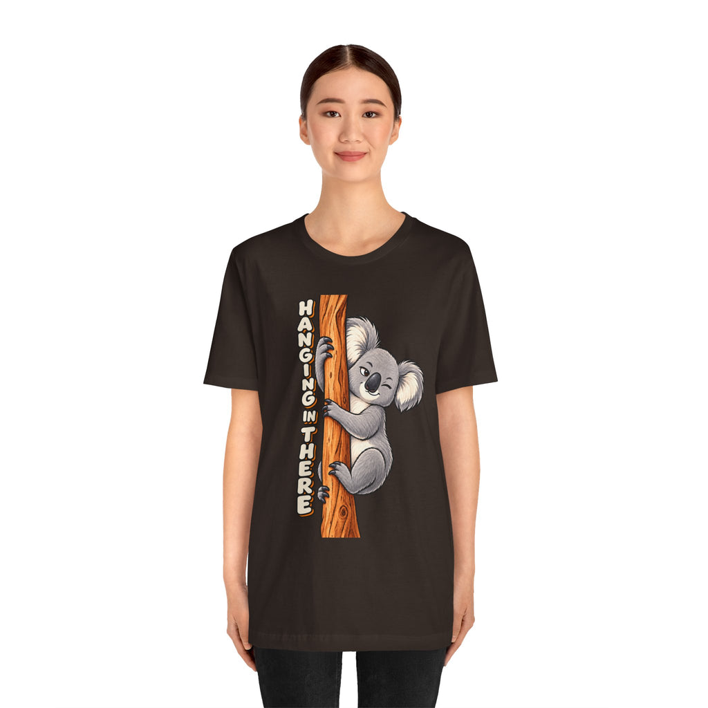 Koala 'Hanging In There' Tee - Cute Motivational Animal Graphic T-Shirt