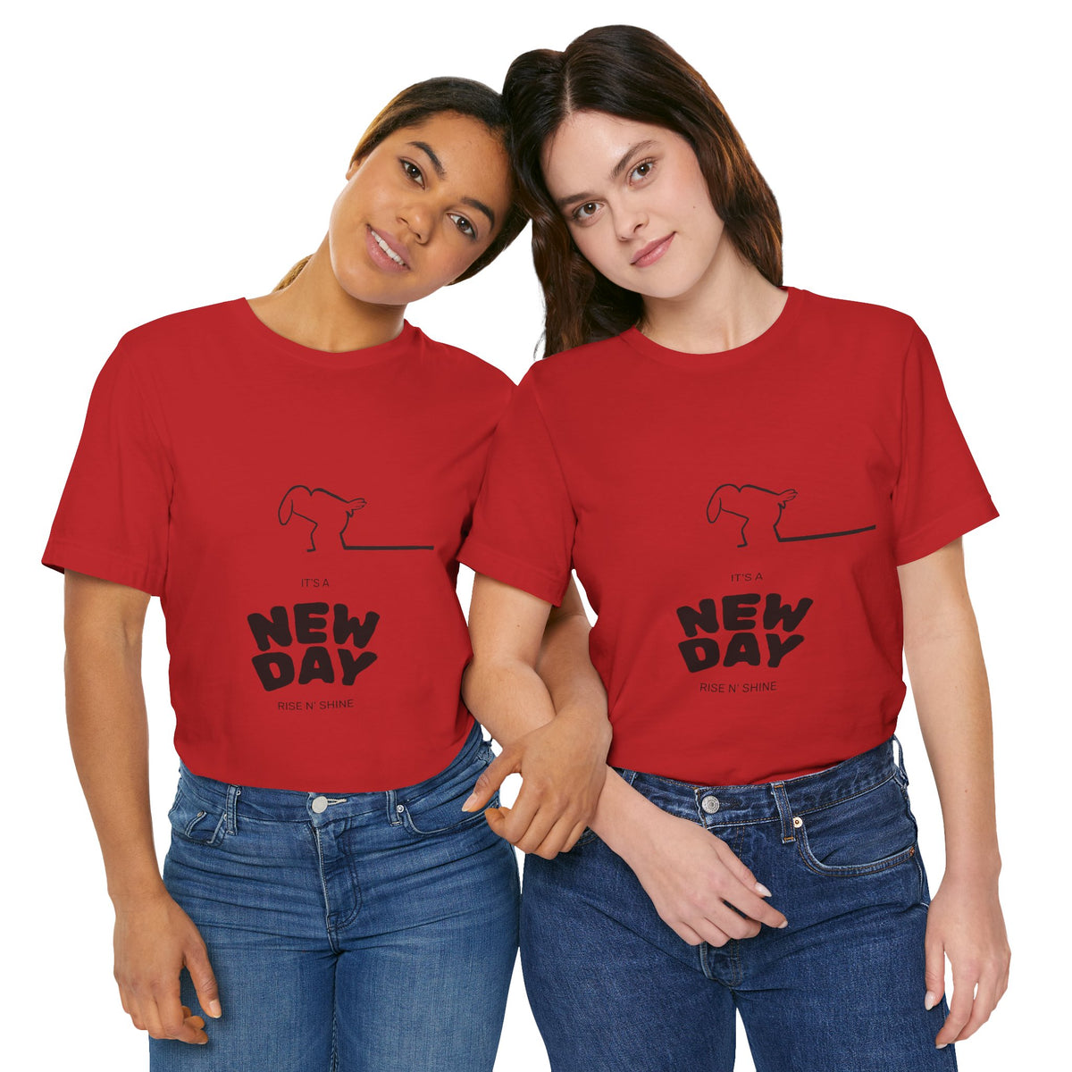 New Day Mr. Line Tee — "It's a New Day" Minimalist Mr. Line Design