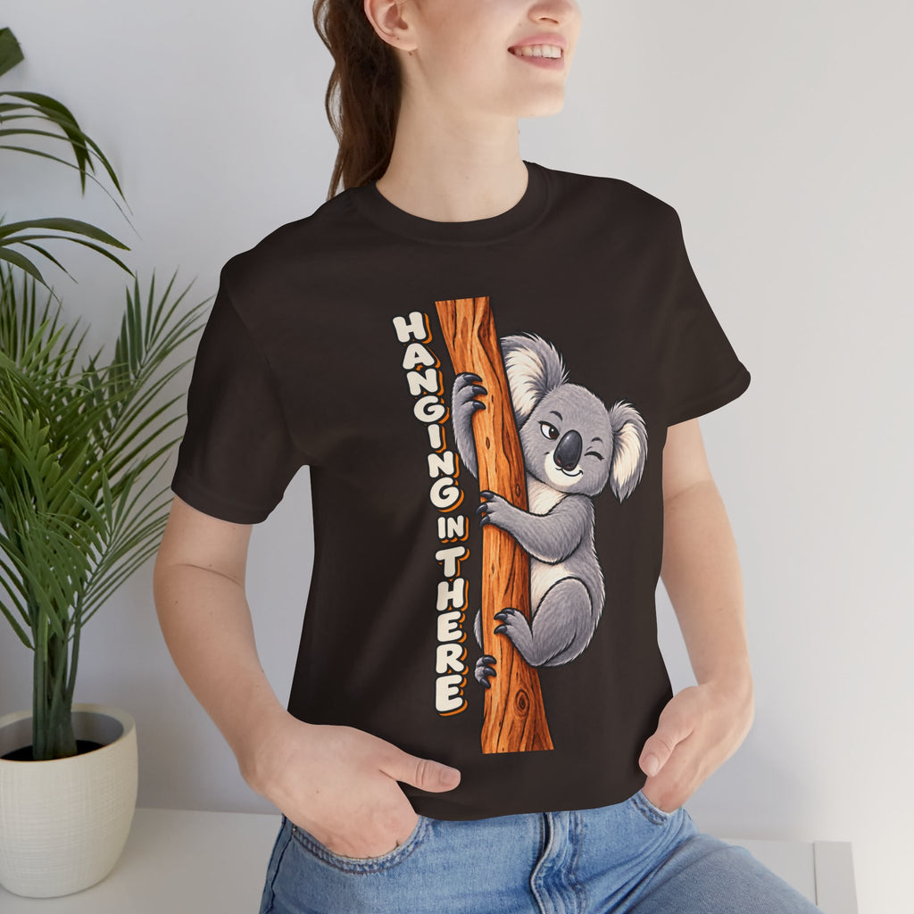 Koala 'Hanging In There' Tee - Cute Motivational Animal Graphic T-Shirt