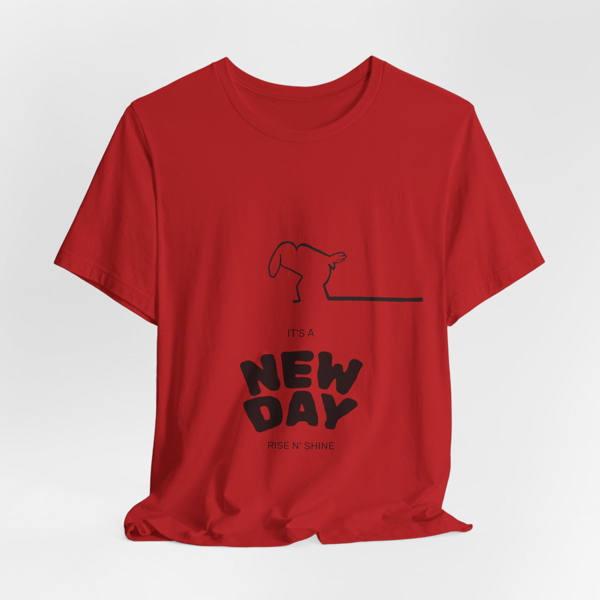 New Day Mr. Line Tee — "It's a New Day" Minimalist Mr. Line Design