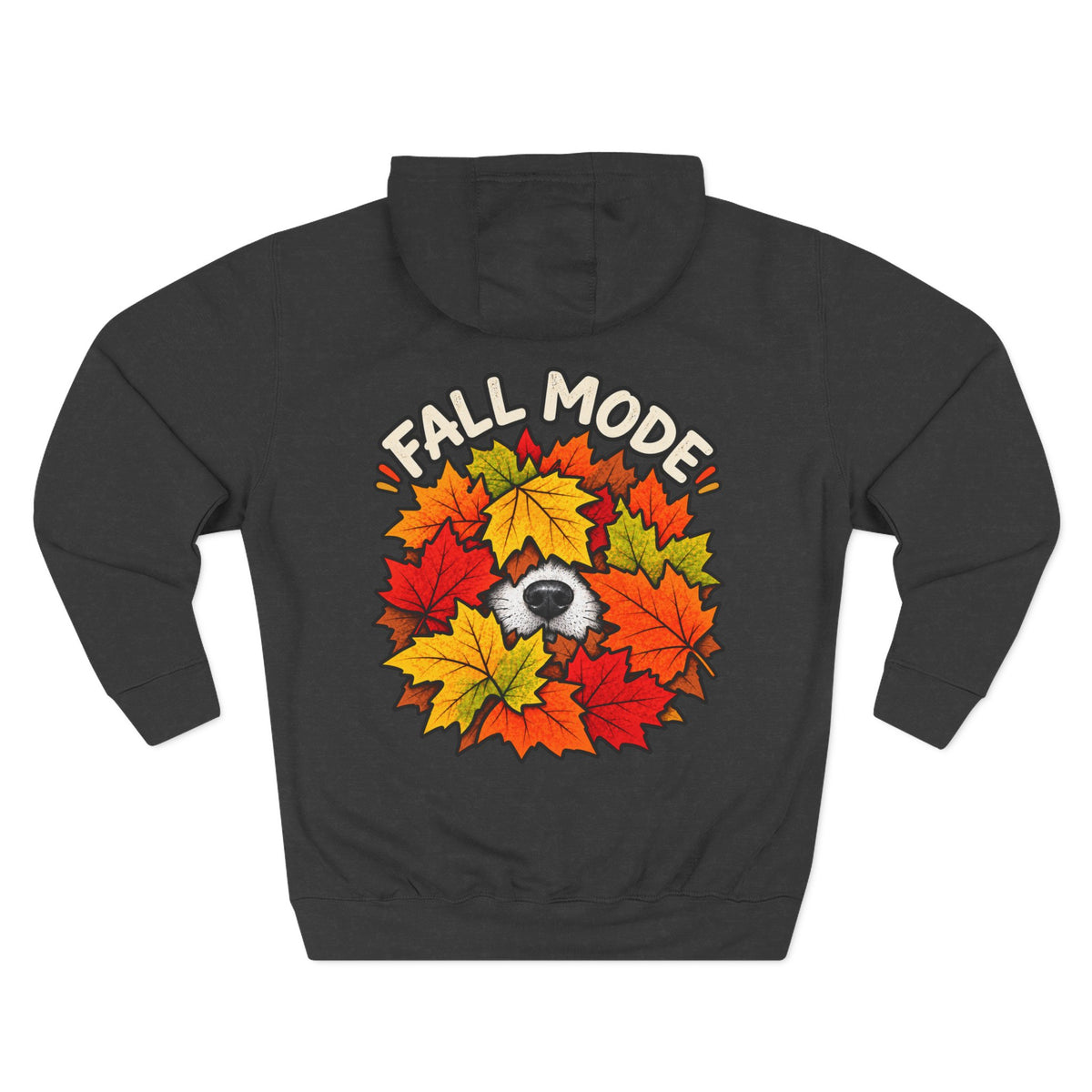Fall Mode Hoodie — Cute Raccoon in Autumn Leaves Pullover