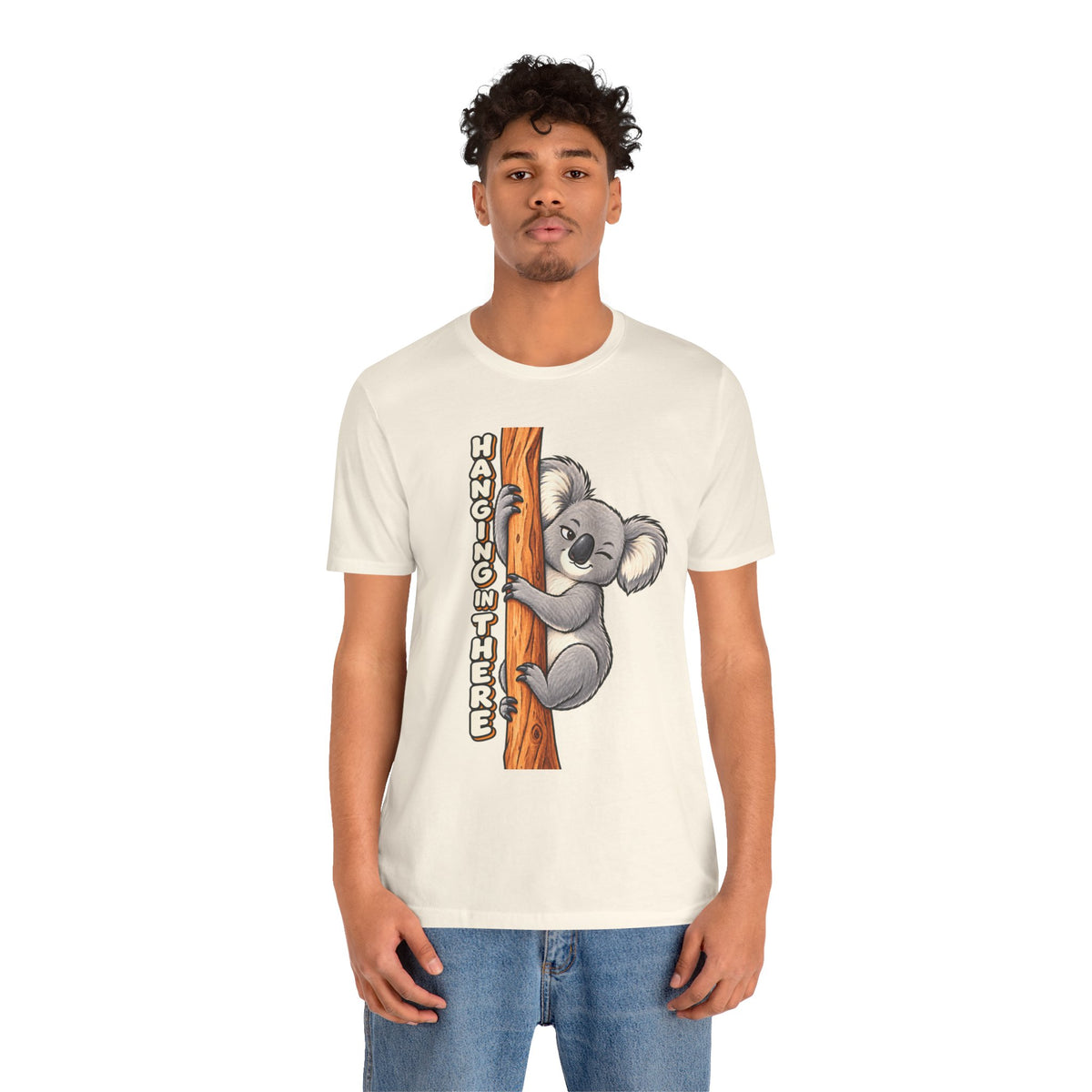 Koala 'Hanging In There' Tee - Cute Motivational Animal Graphic T-Shirt