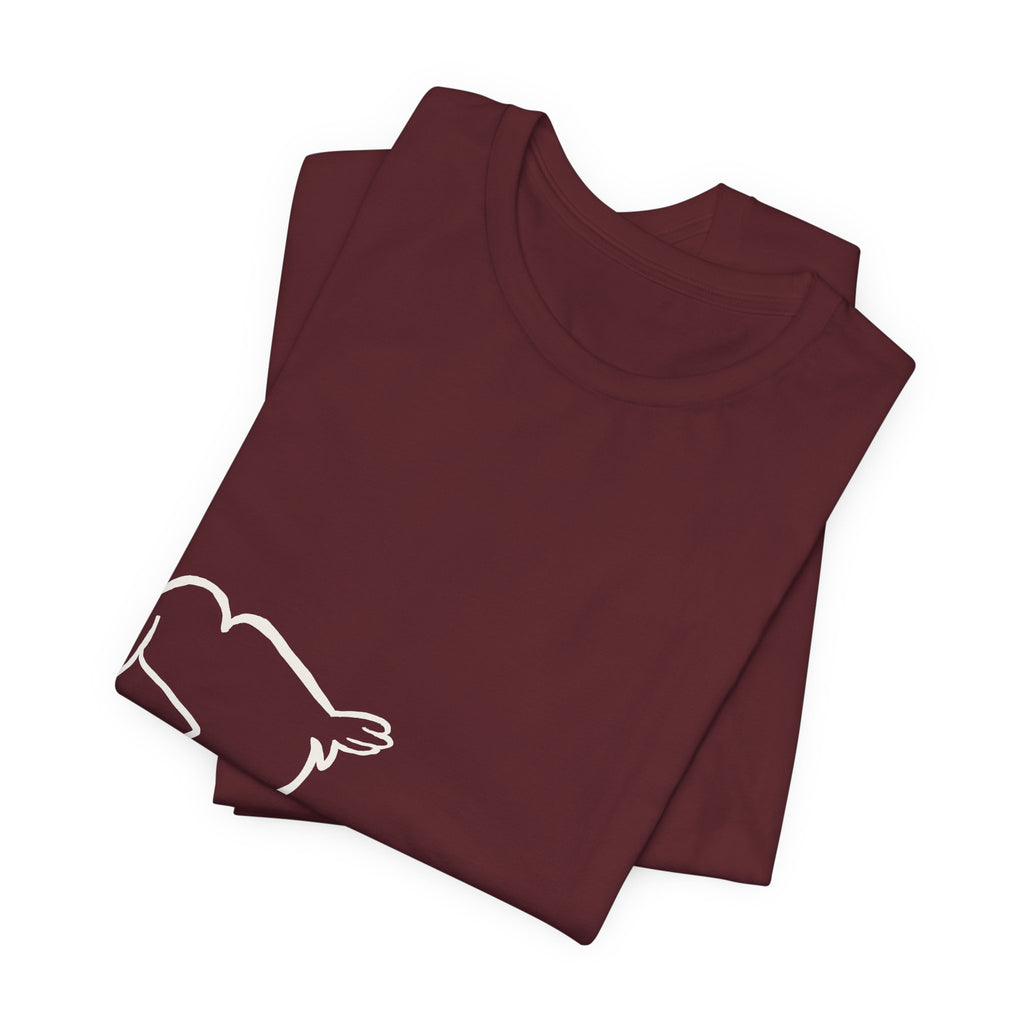 Minimalist Bunny Outline Tee — Subtle Rabbit Line Art T-Shirt