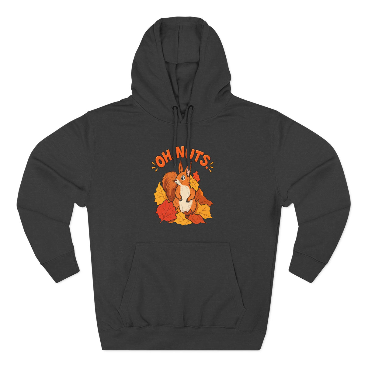 Autumn Squirrel Hoodie – “Oh Nuts” Fall Graphic Pullover