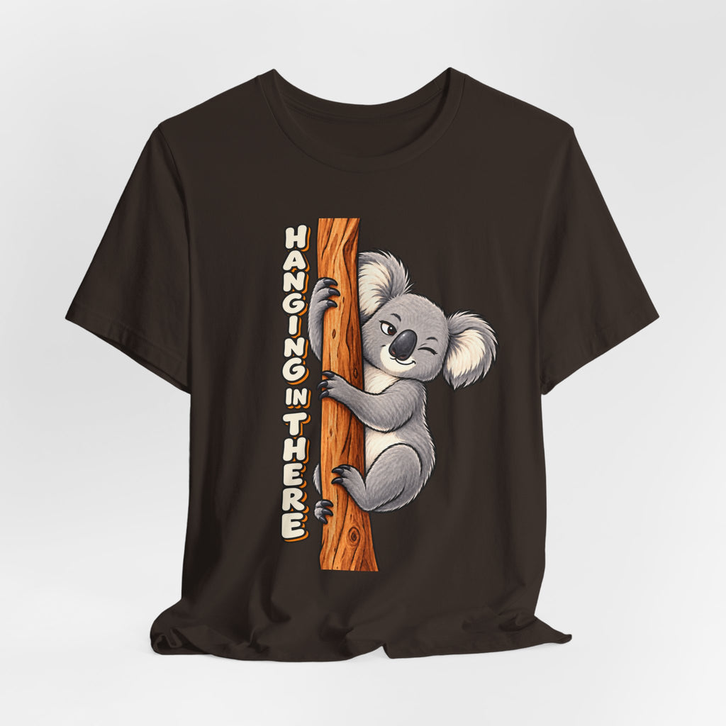 Koala 'Hanging In There' Tee - Cute Motivational Animal Graphic T-Shirt
