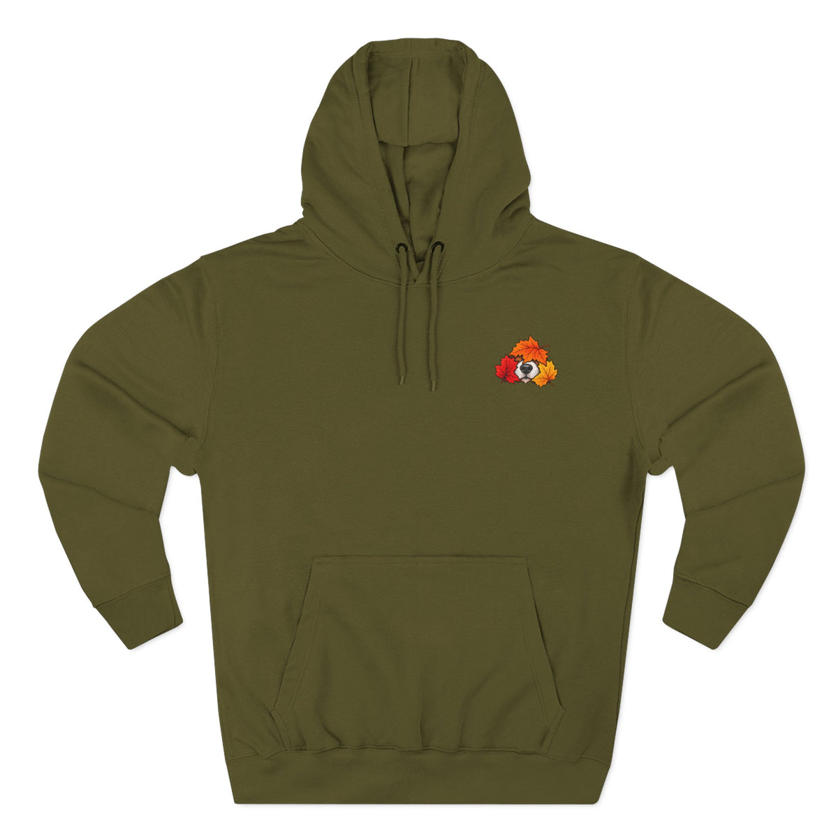 Fall Mode Hoodie — Cute Raccoon in Autumn Leaves Pullover