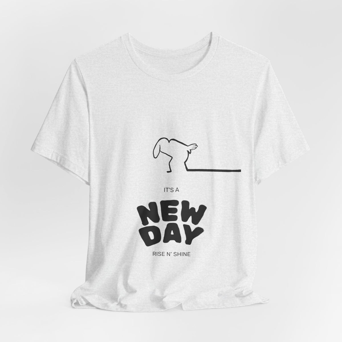New Day Mr. Line Tee — "It's a New Day" Minimalist Mr. Line Design