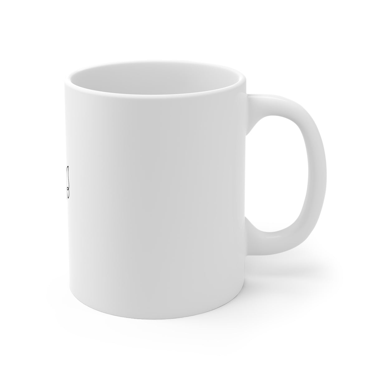 Butterfly Line Art Mug — Minimalist Black Floral Coffee Cup