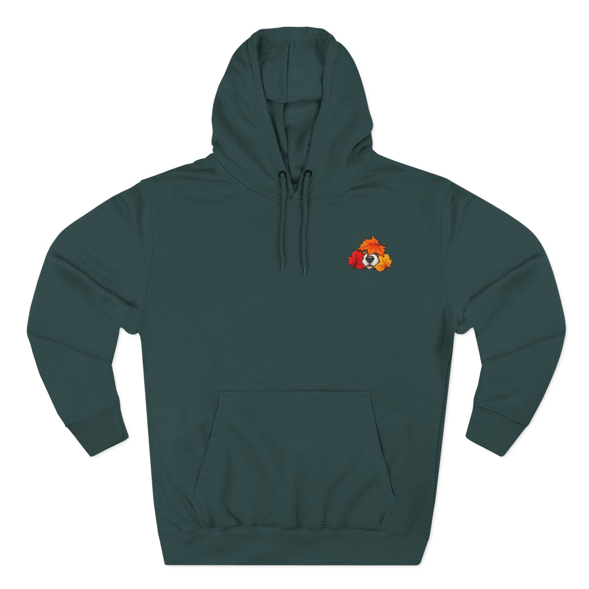 Fall Mode Hoodie — Cute Raccoon in Autumn Leaves Pullover