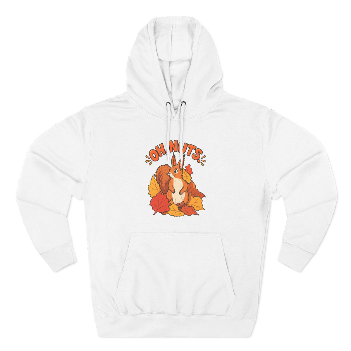 Autumn Squirrel Hoodie – “Oh Nuts” Fall Graphic Pullover