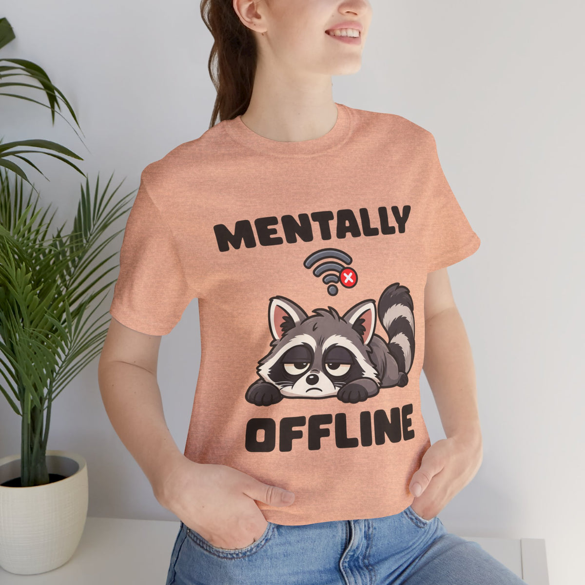 Mentally Offline Raccoon T‑Shirt