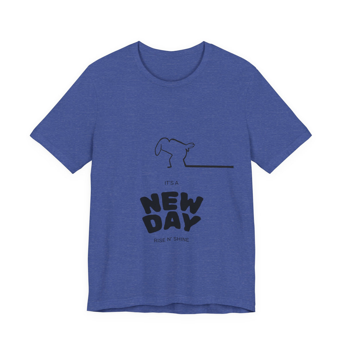 New Day Mr. Line Tee — "It's a New Day" Minimalist Mr. Line Design