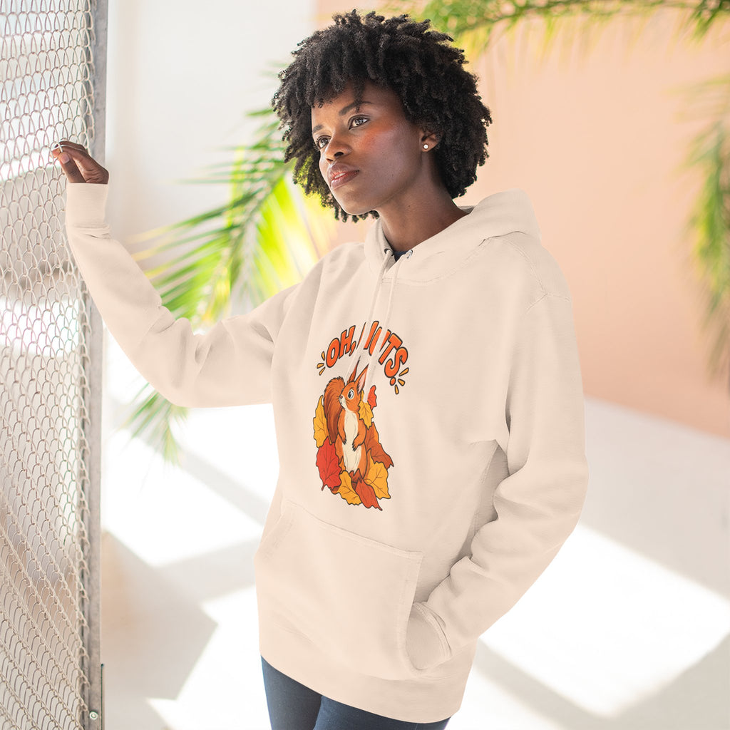 Autumn Squirrel Hoodie – “Oh Nuts” Fall Graphic Pullover