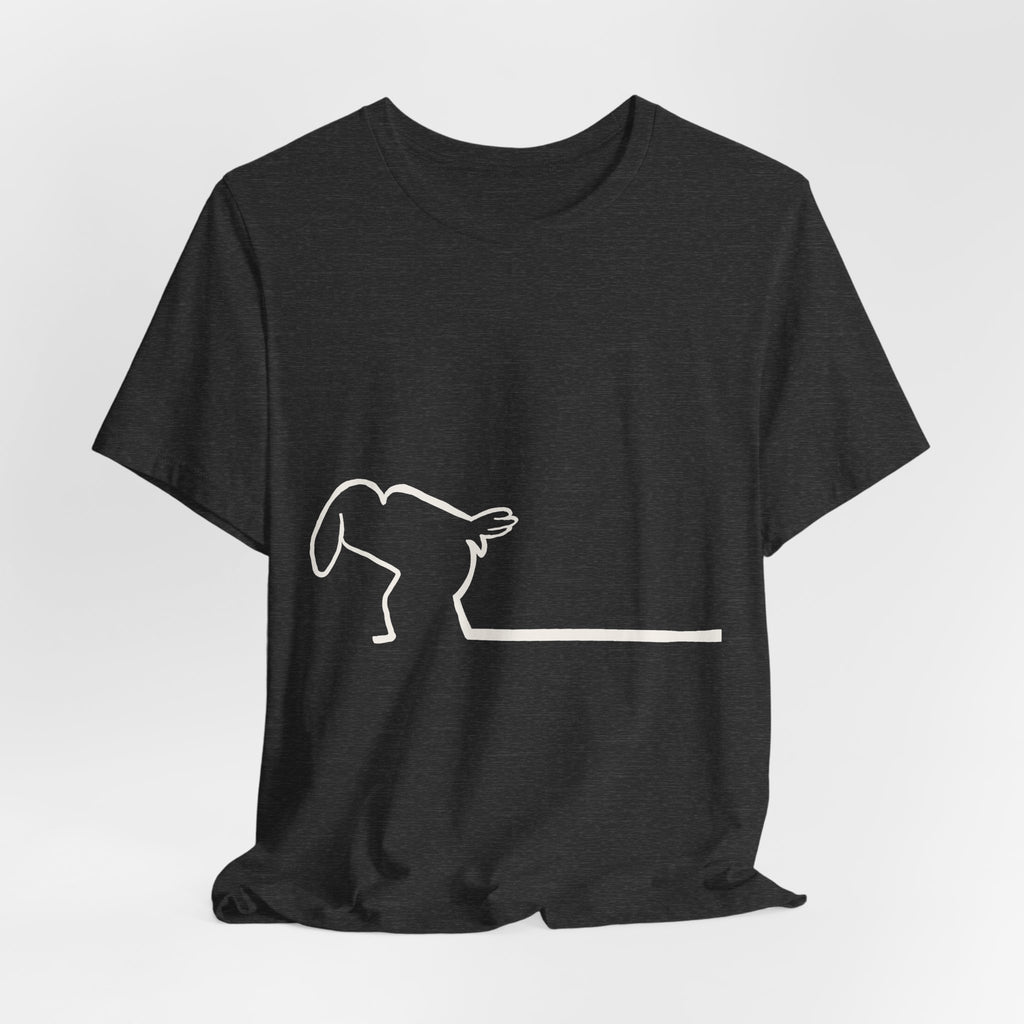 Minimalist Bunny Outline Tee — Subtle Rabbit Line Art T-Shirt