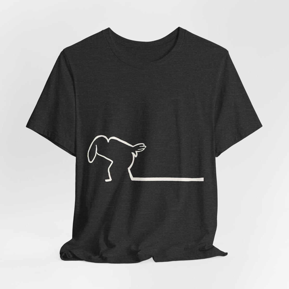 Minimalist Bunny Outline Tee — Subtle Rabbit Line Art T-Shirt
