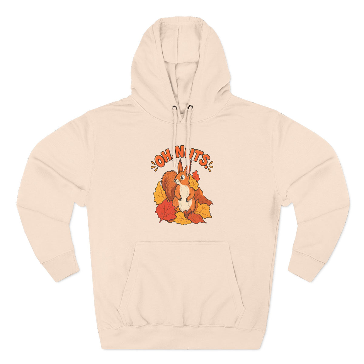Autumn Squirrel Hoodie – “Oh Nuts” Fall Graphic Pullover