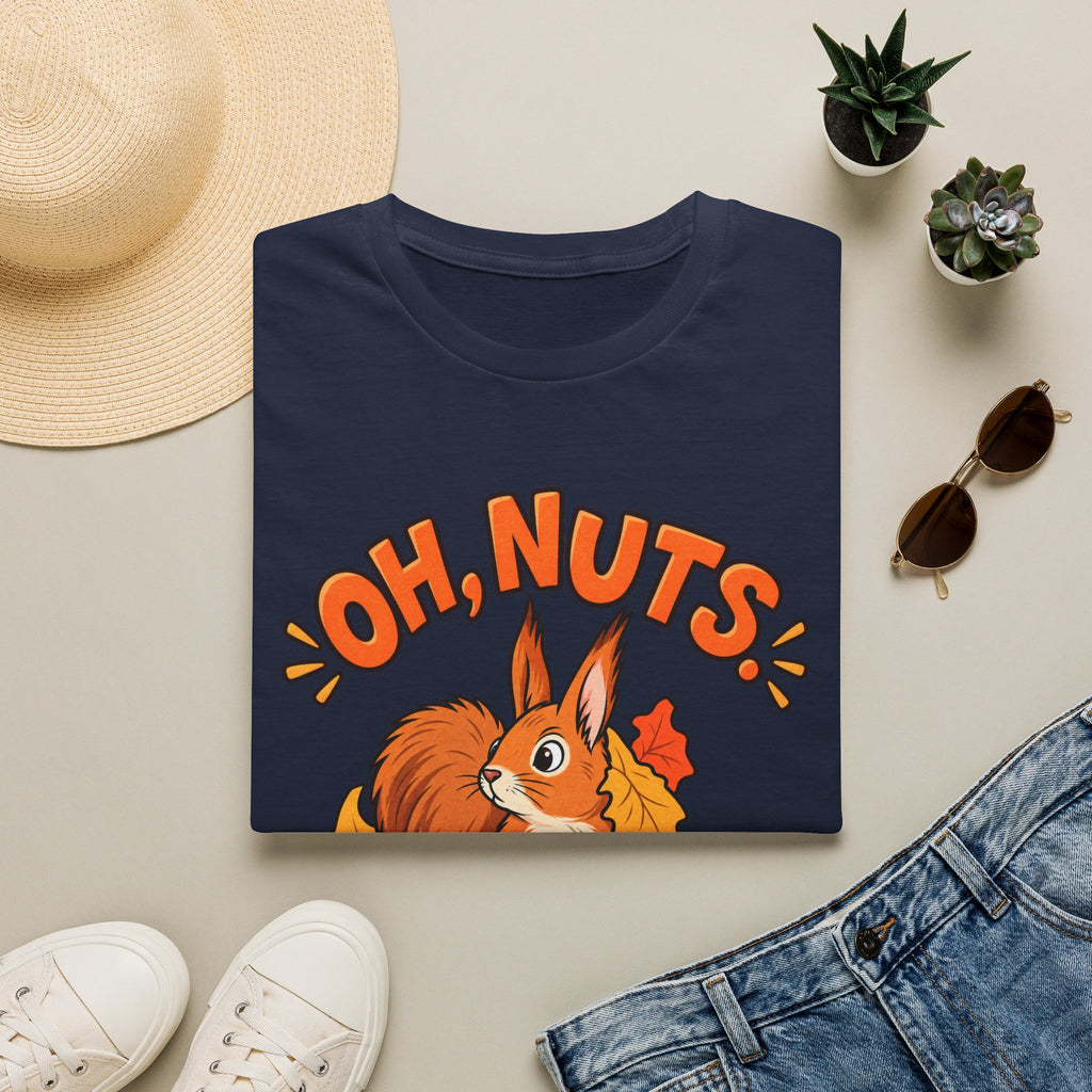 Oh, Nuts! Squirrel Tee — Cute Autumn Leaves Graphic T-Shirt