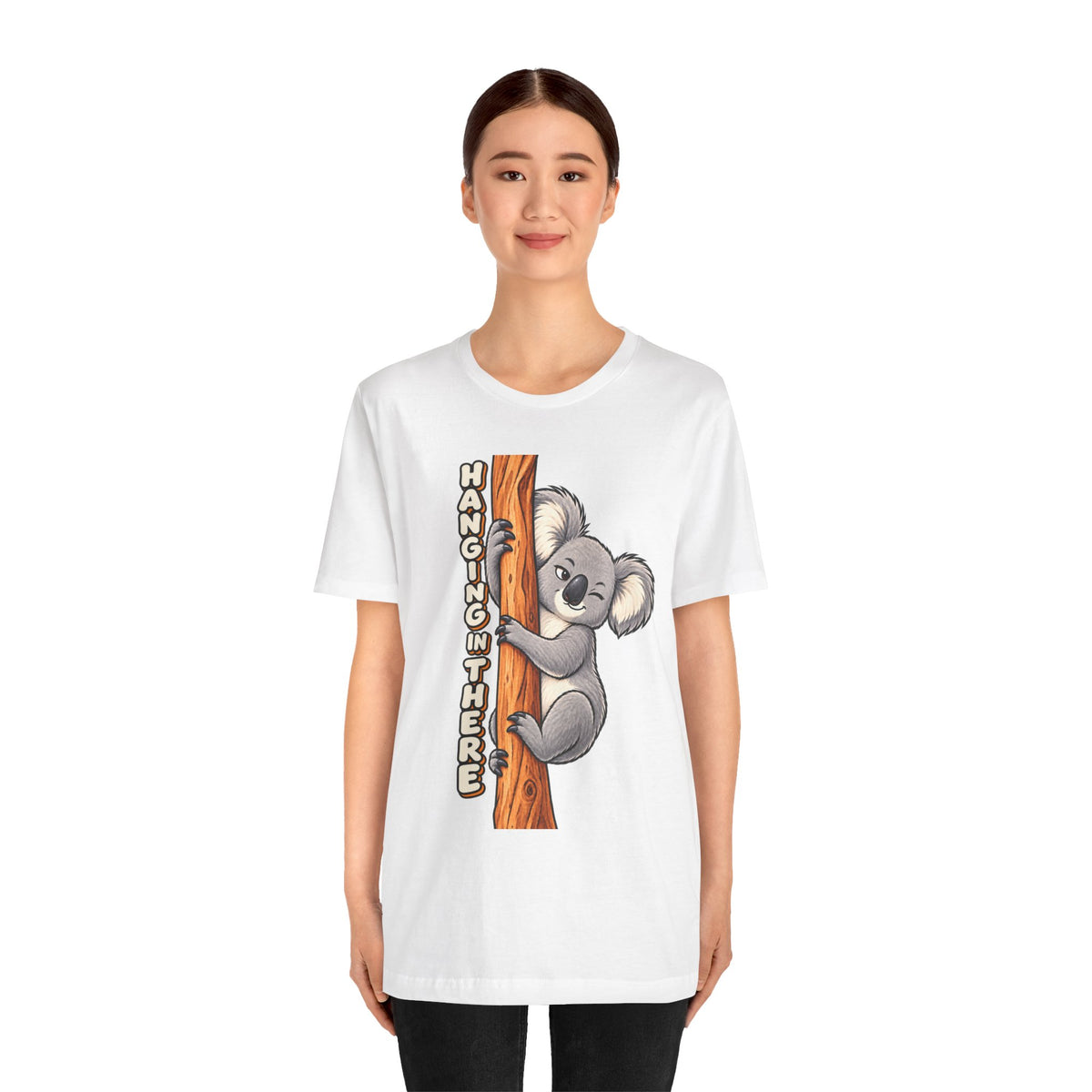 Koala 'Hanging In There' Tee - Cute Motivational Animal Graphic T-Shirt