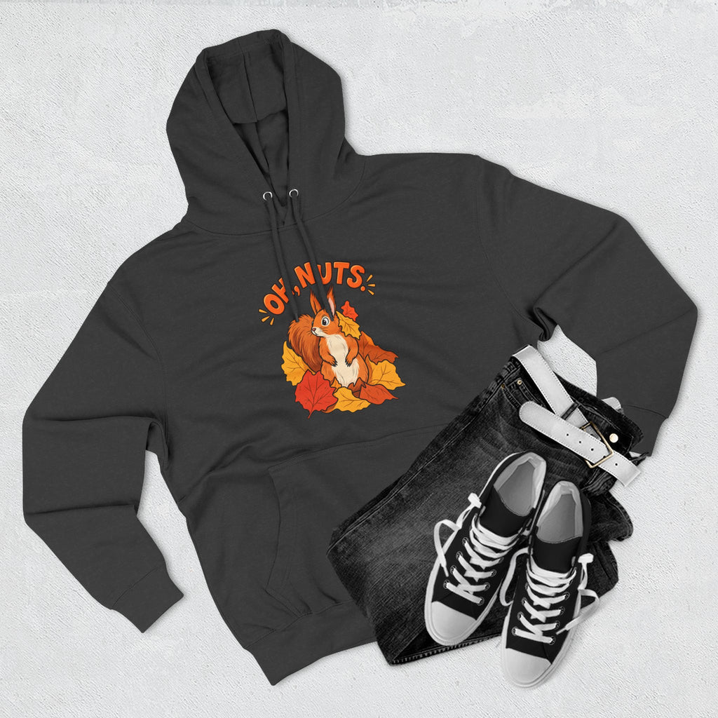 Autumn Squirrel Hoodie – “Oh Nuts” Fall Graphic Pullover