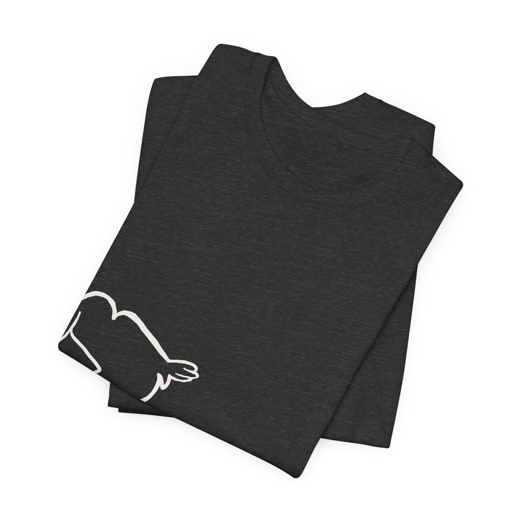 Minimalist Bunny Outline Tee — Subtle Rabbit Line Art T-Shirt
