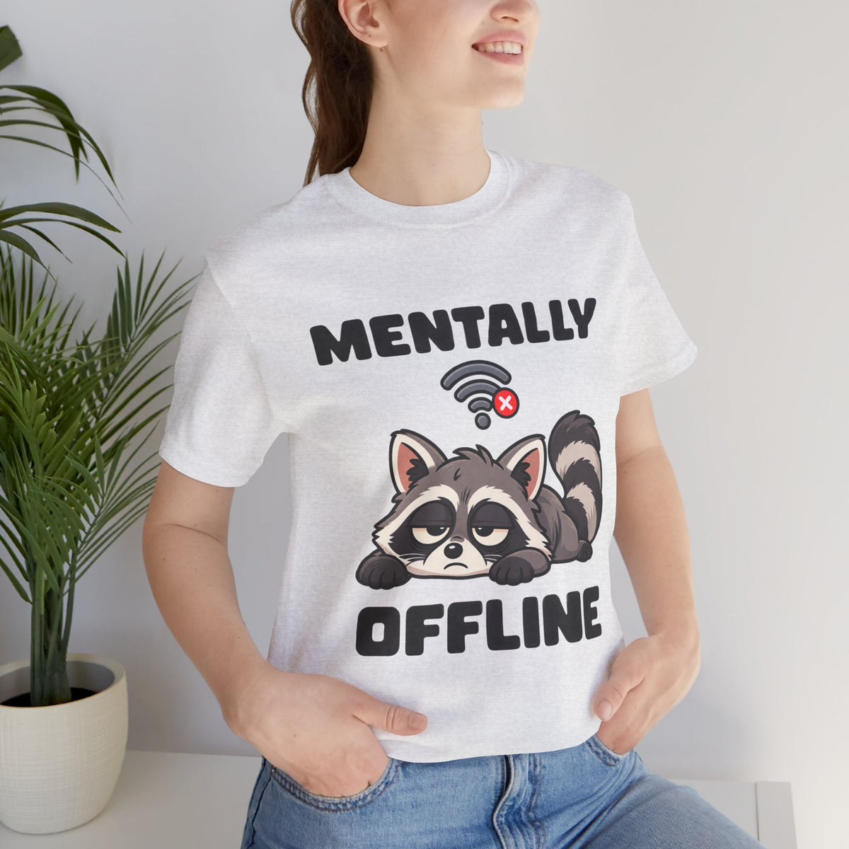 Mentally Offline Raccoon T‑Shirt