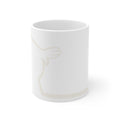 Ceramic Mug — Subtle Line Art Dog Silhouette Coffee Cup