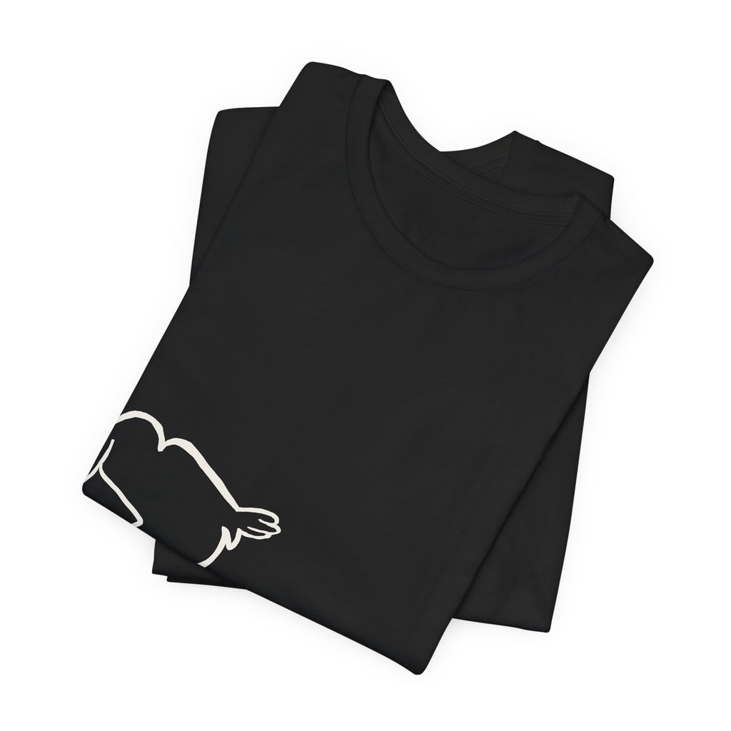 Minimalist Bunny Outline Tee — Subtle Rabbit Line Art T-Shirt
