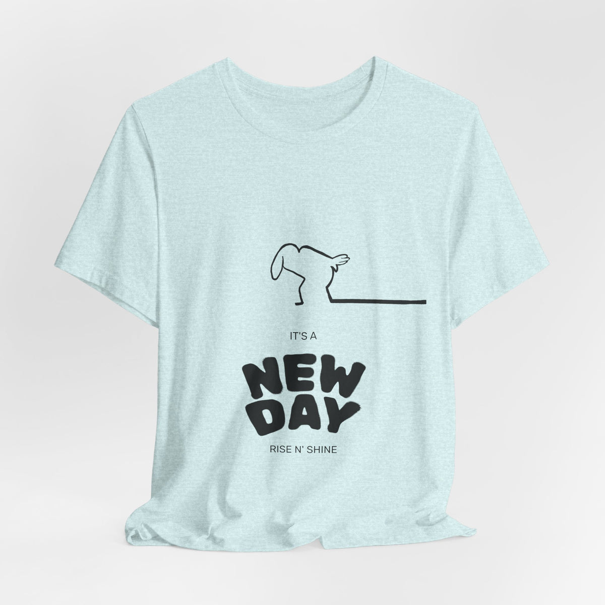New Day Mr. Line Tee — "It's a New Day" Minimalist Mr. Line Design
