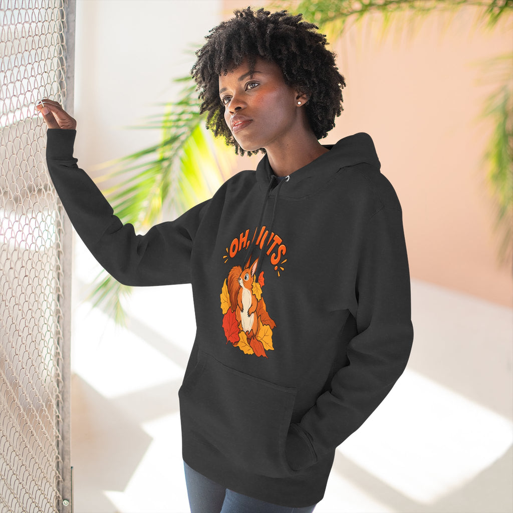 Autumn Squirrel Hoodie – “Oh Nuts” Fall Graphic Pullover