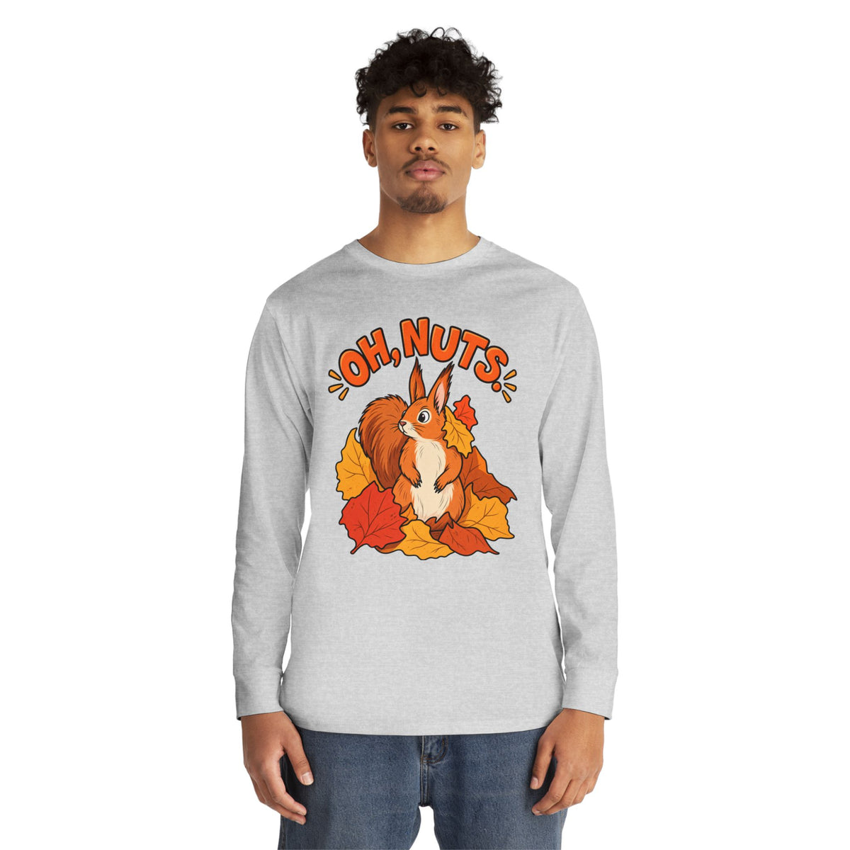 Oh, Nuts! Squirrel Fall Long Sleeve Tee